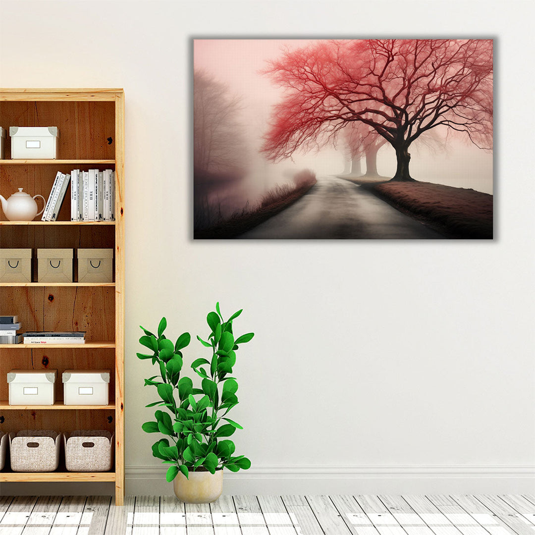 Redwood Mist Monotone - Canvas Print Wall Art