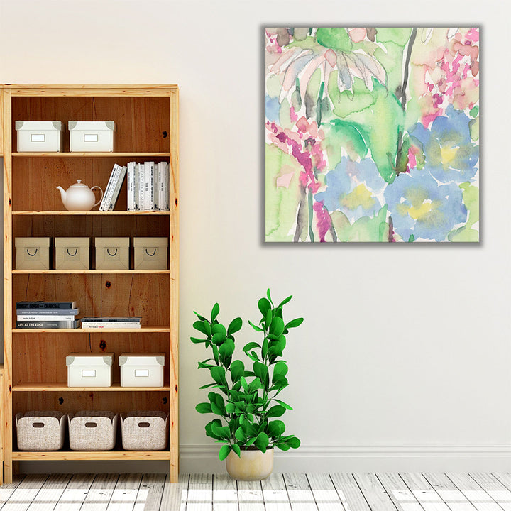 Watercolor Floral Accent II - Canvas Print Wall Art