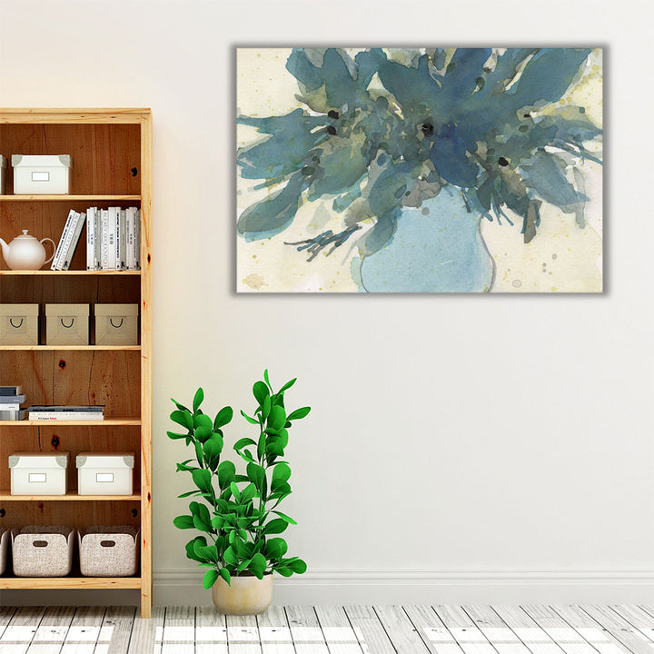 Blue Vintage Charm II - Canvas Print Wall Art