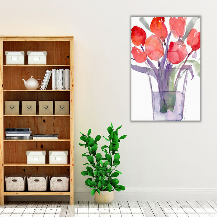 My Red Tulips I - Canvas Print Wall Art