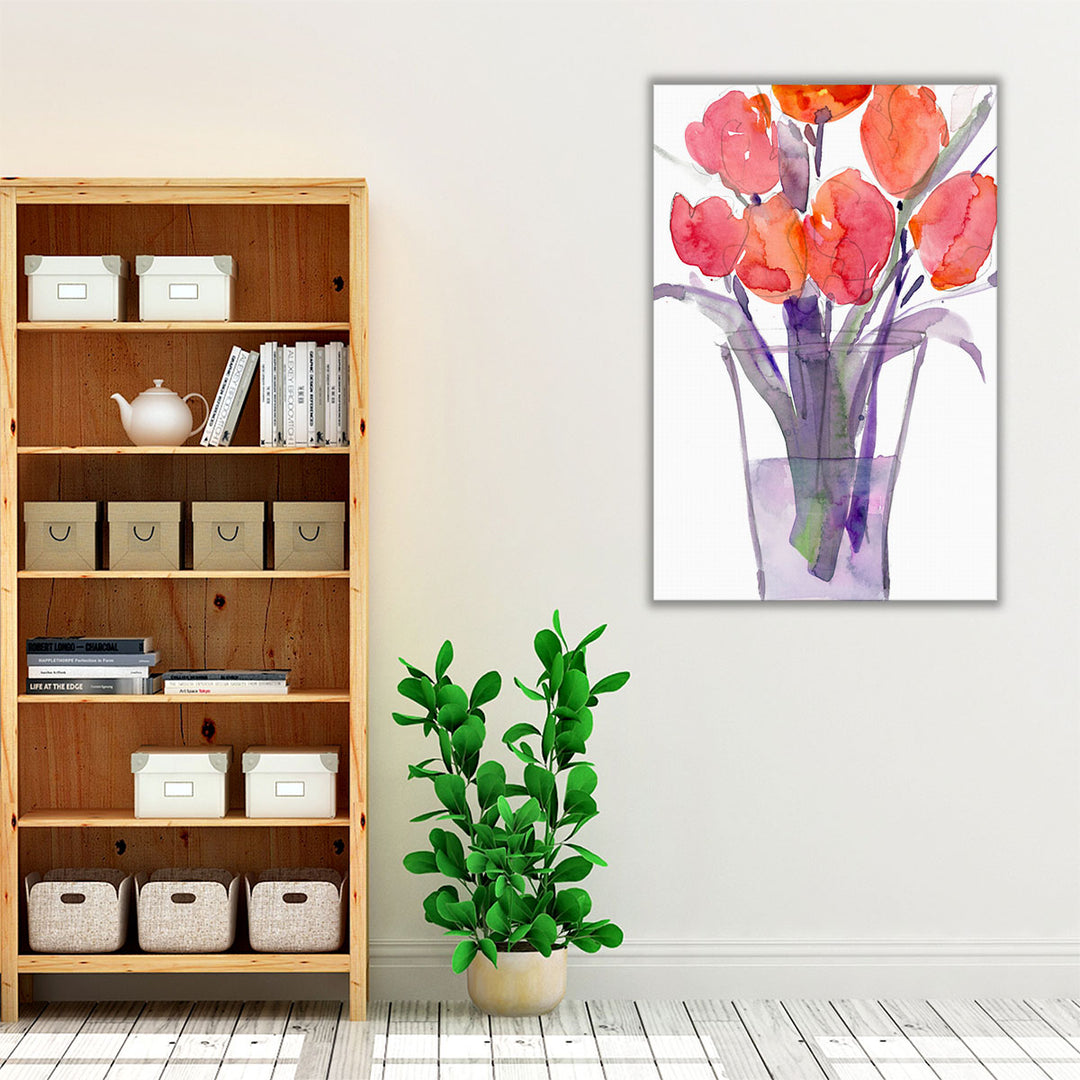 My Red Tulips II - Canvas Print Wall Art