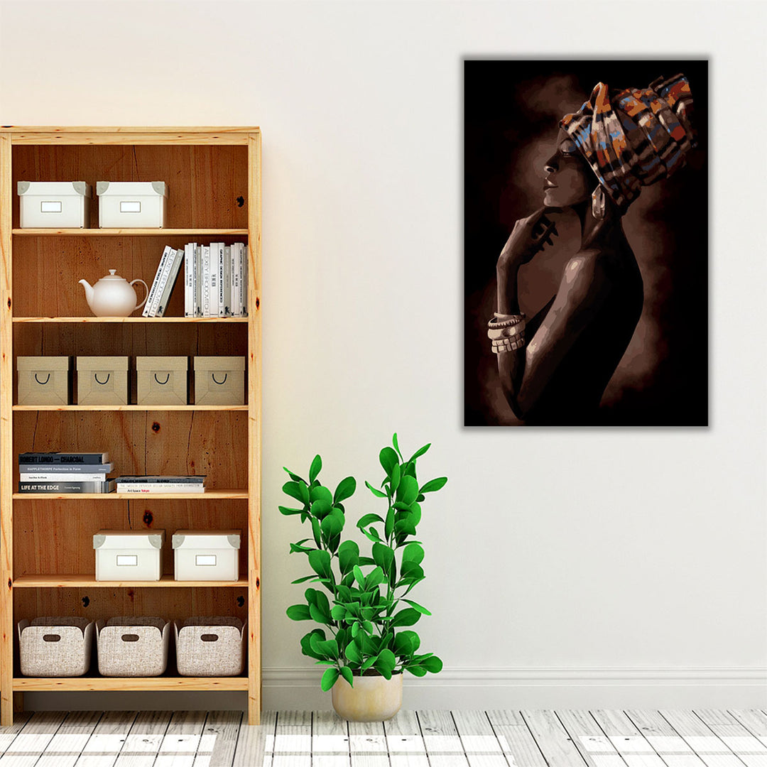 Beautiful African Woman in the Tropic - Canvas Print Wall Art