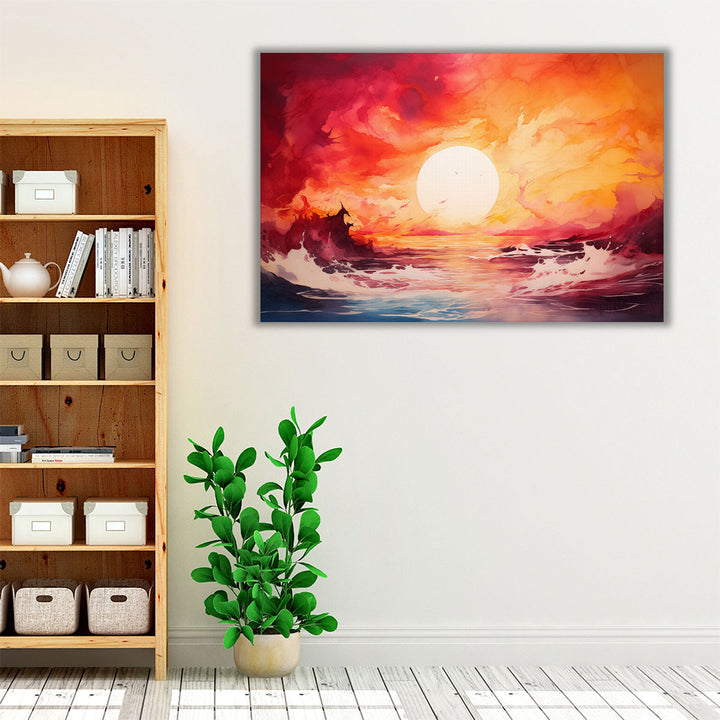 Angry Ocean - Canvas Print Wall Art