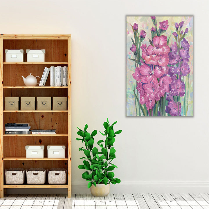 Gladiolas Blooming I - Canvas Print Wall Art