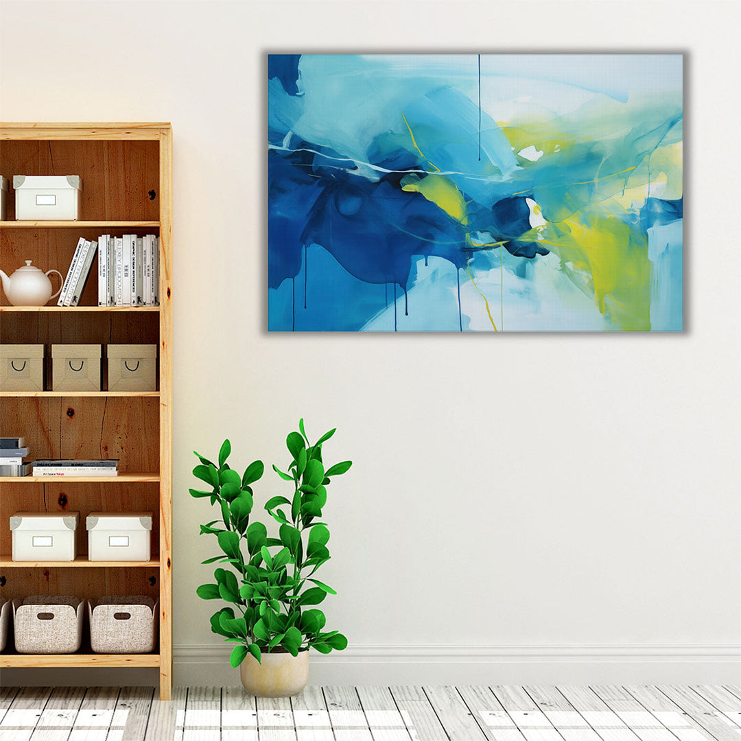 Blue Green Bliss - Canvas Print Wall Art