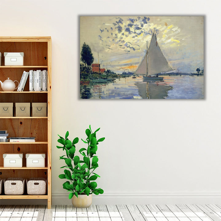 Sailing Boat in Petit-Gennevilliers - Canvas Print Wall Art