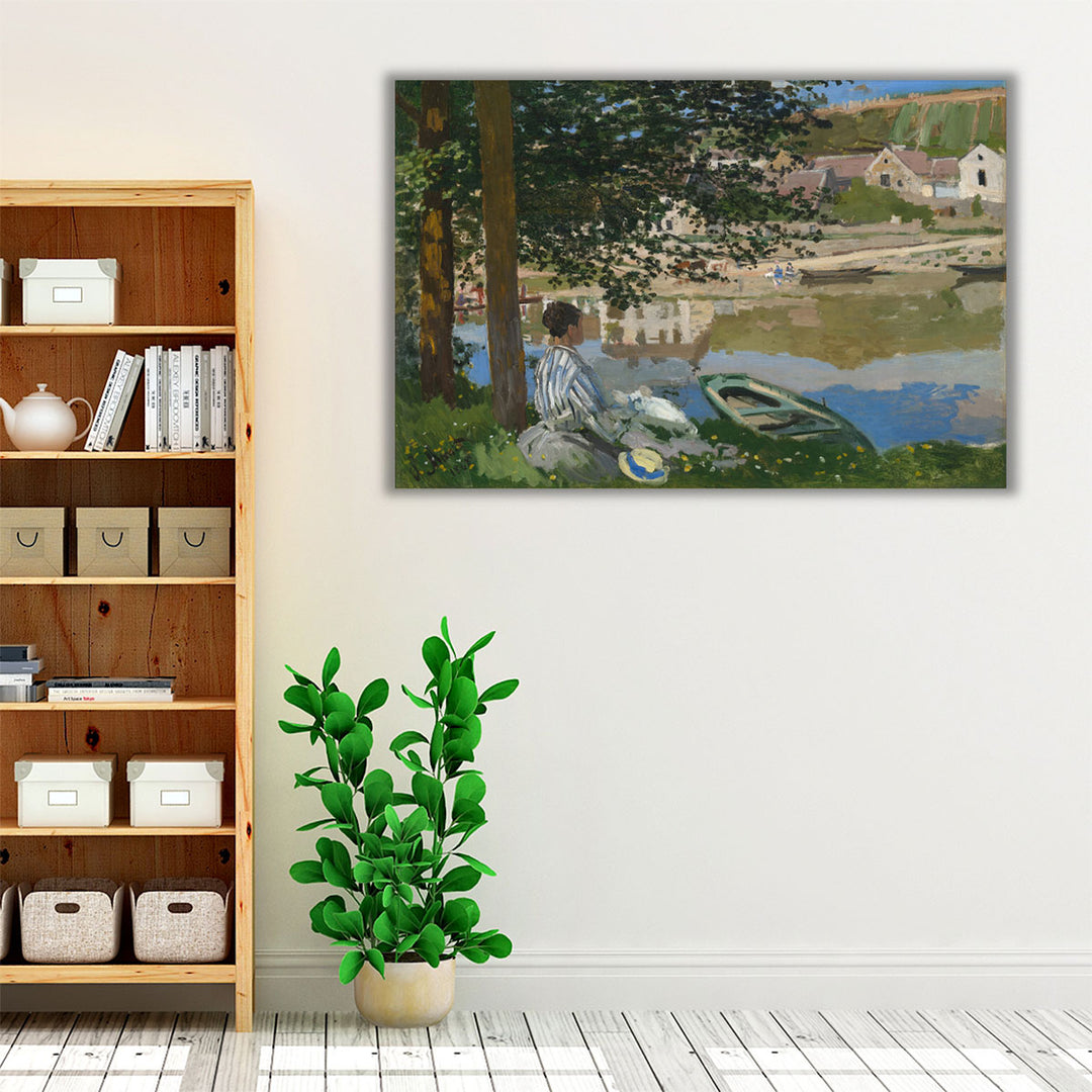 On the Bank of the Seine - Canvas Print Wall Art