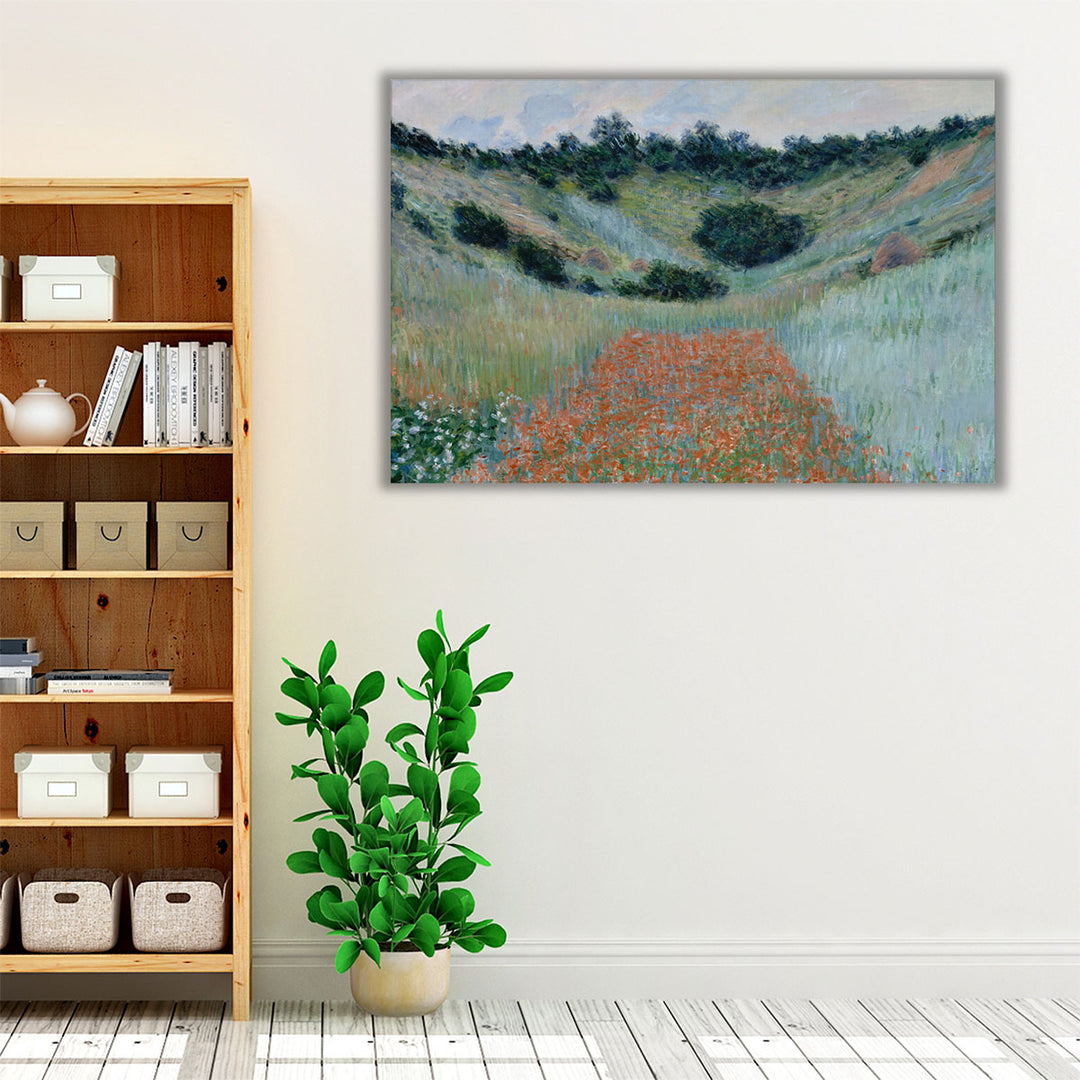 Poppy Field in a Hollow near Giverny - Canvas Print Wall Art