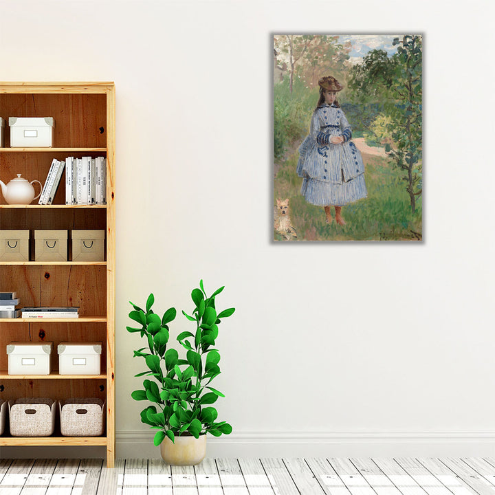 Girl with Dog - Canvas Print Wall Art