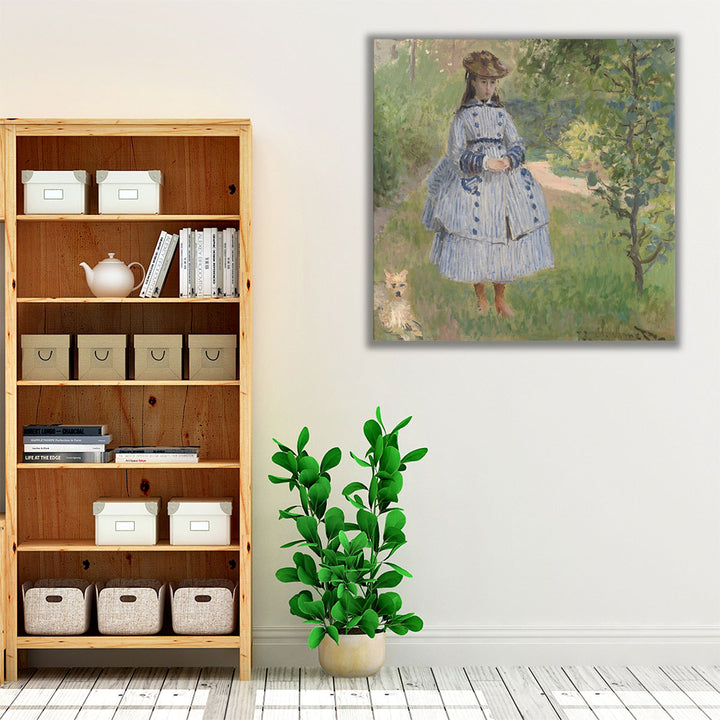 Girl with Dog - Canvas Print Wall Art