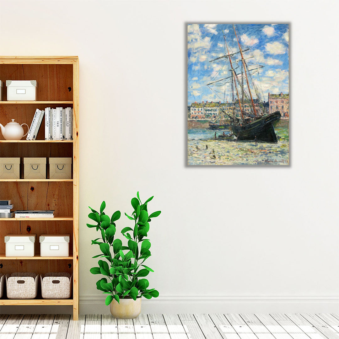 Boat Lying at Low Tide, 1881 - Canvas Print Wall Art