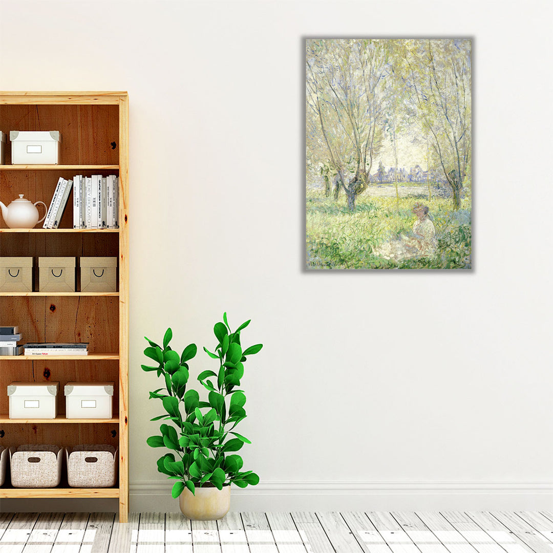 Woman Seated under the Willows, 1880 - Canvas Print Wall Art