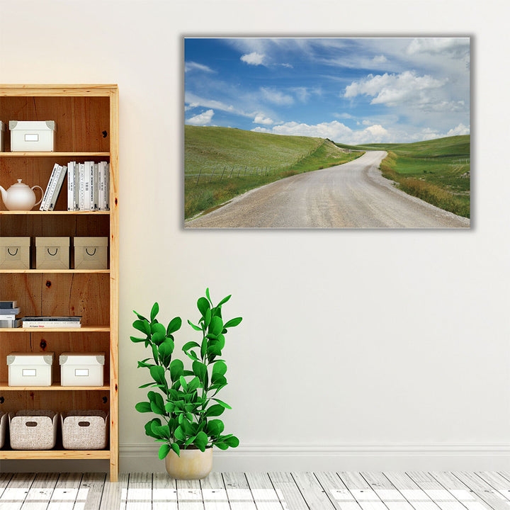 Gravel Road Near Choteau Montana I - Canvas Print Wall Art