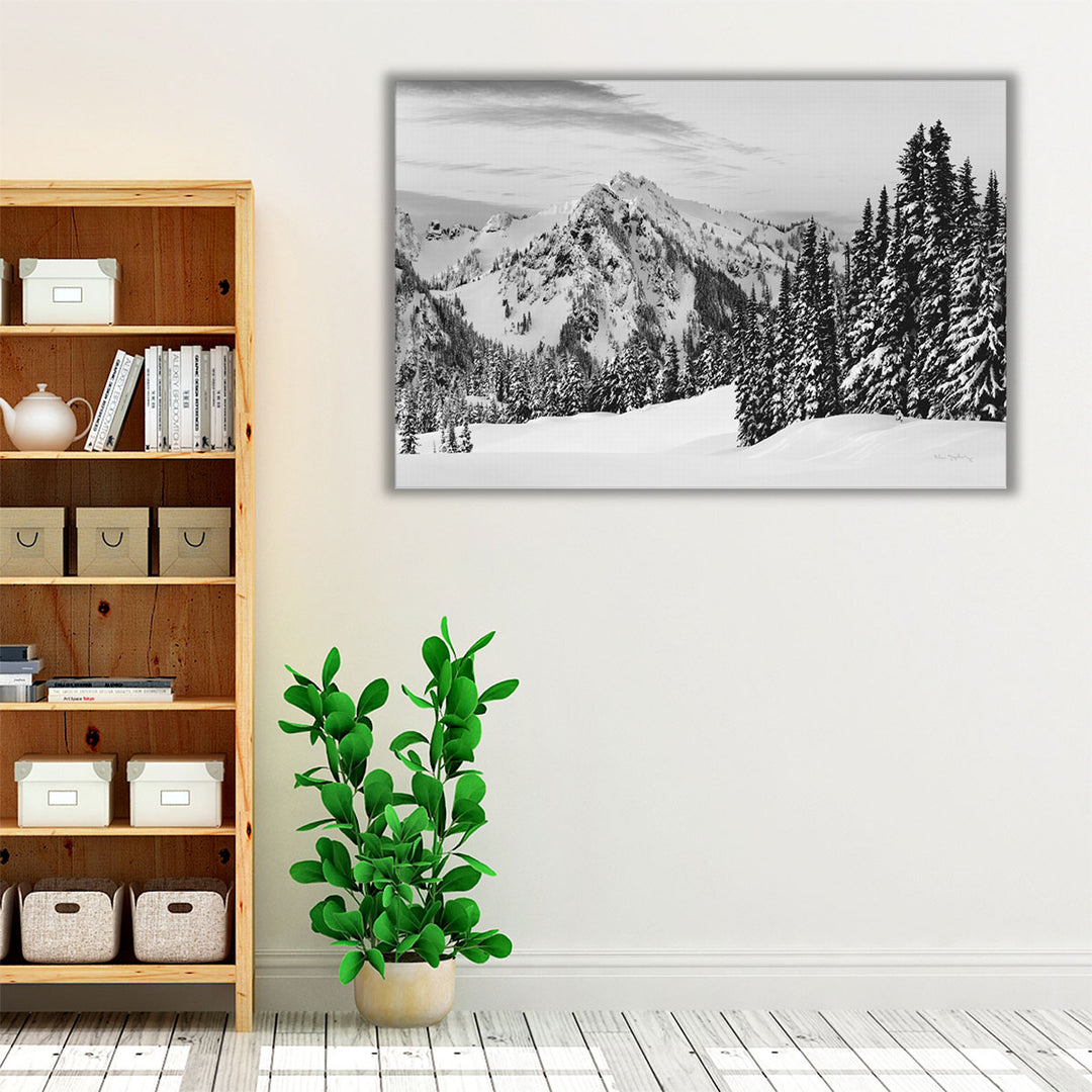 Tatoosh Range Black and White - Canvas Print Wall Art