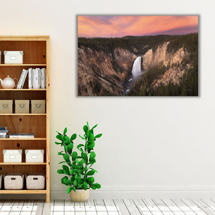 Lower Falls of the Yellowstone River I - Canvas Print Wall Art