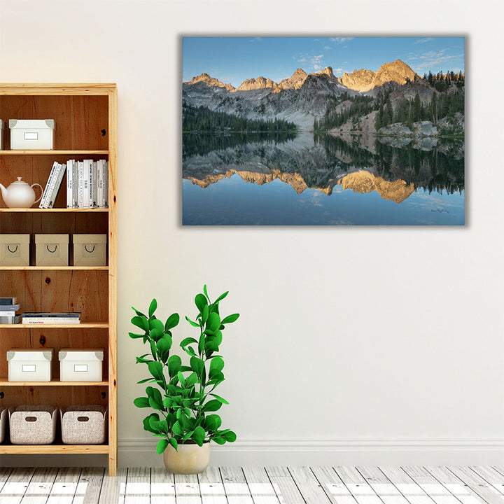 Alice Lake Sawtooh Mountains Idaho - Canvas Print Wall Art