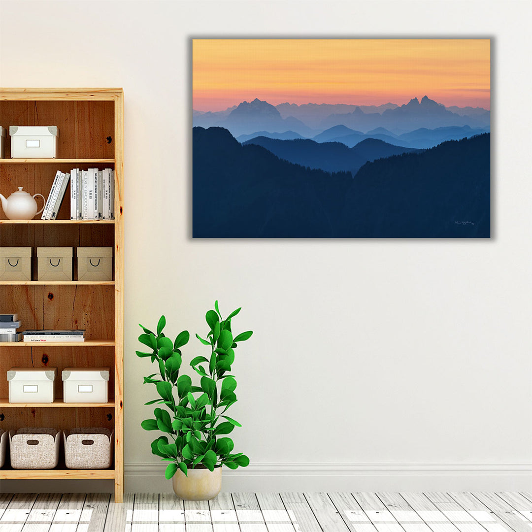 Twilight Over North Cascades - Canvas Print Wall Art