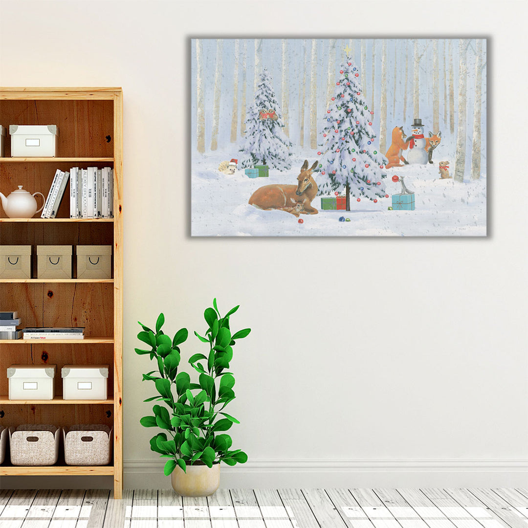 Christmas Critters Bright I - Canvas Print Wall Art