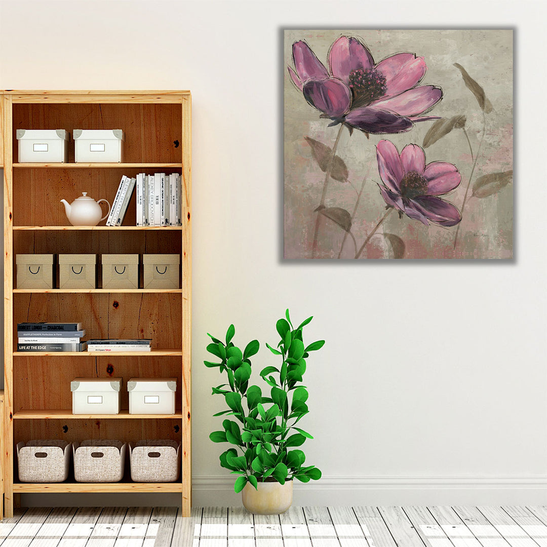 Plum Floral II - Canvas Print Wall Art