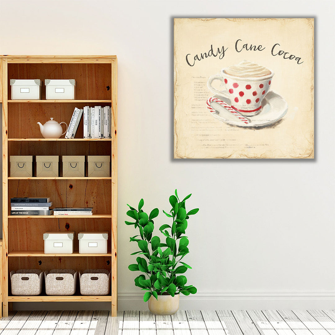 Creme de Noel Candy Cane - Canvas Print Wall Art