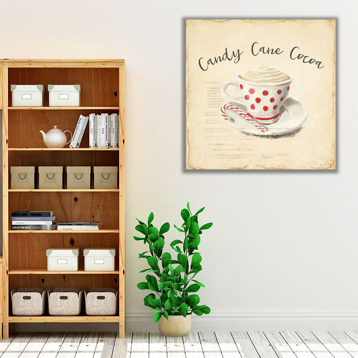 Creme de Noel Candy Cane - Canvas Print Wall Art