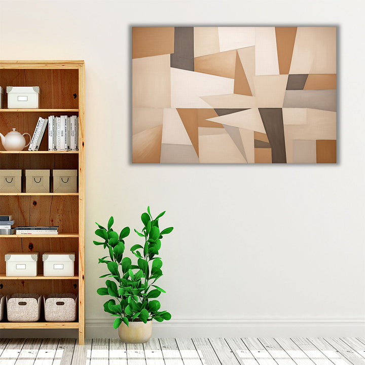 Neutral Geometry - Canvas Print Wall Art