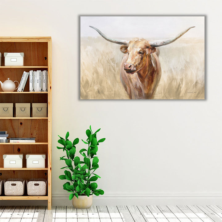 Big Sky Longhorn - Canvas Print Wall Art