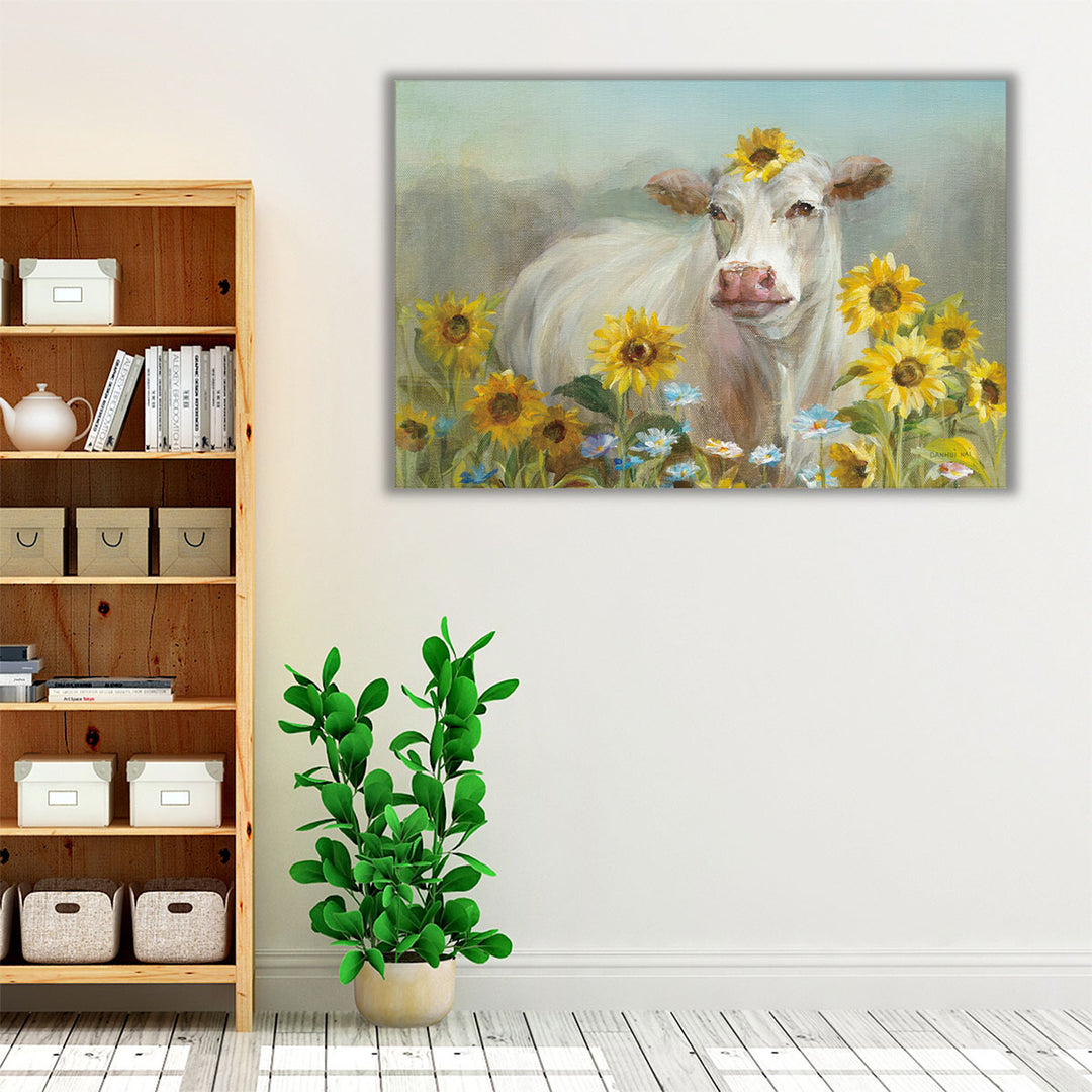 Farm and Field I Blue Sky - Canvas Print Wall Art