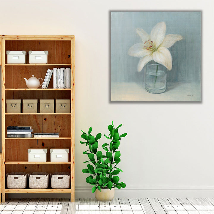 Single White Lily - Canvas Print Wall Art