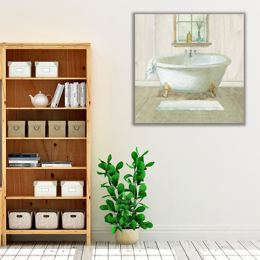 Farmhouse Bathtub - Canvas Print Wall Art