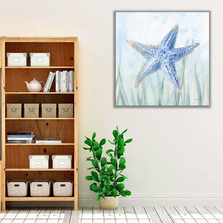 Undersea Starfish Seaweed - Canvas Print Wall Art