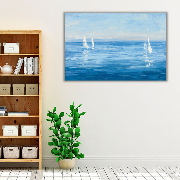 Open Sail with Turquoise - Canvas Print Wall Art