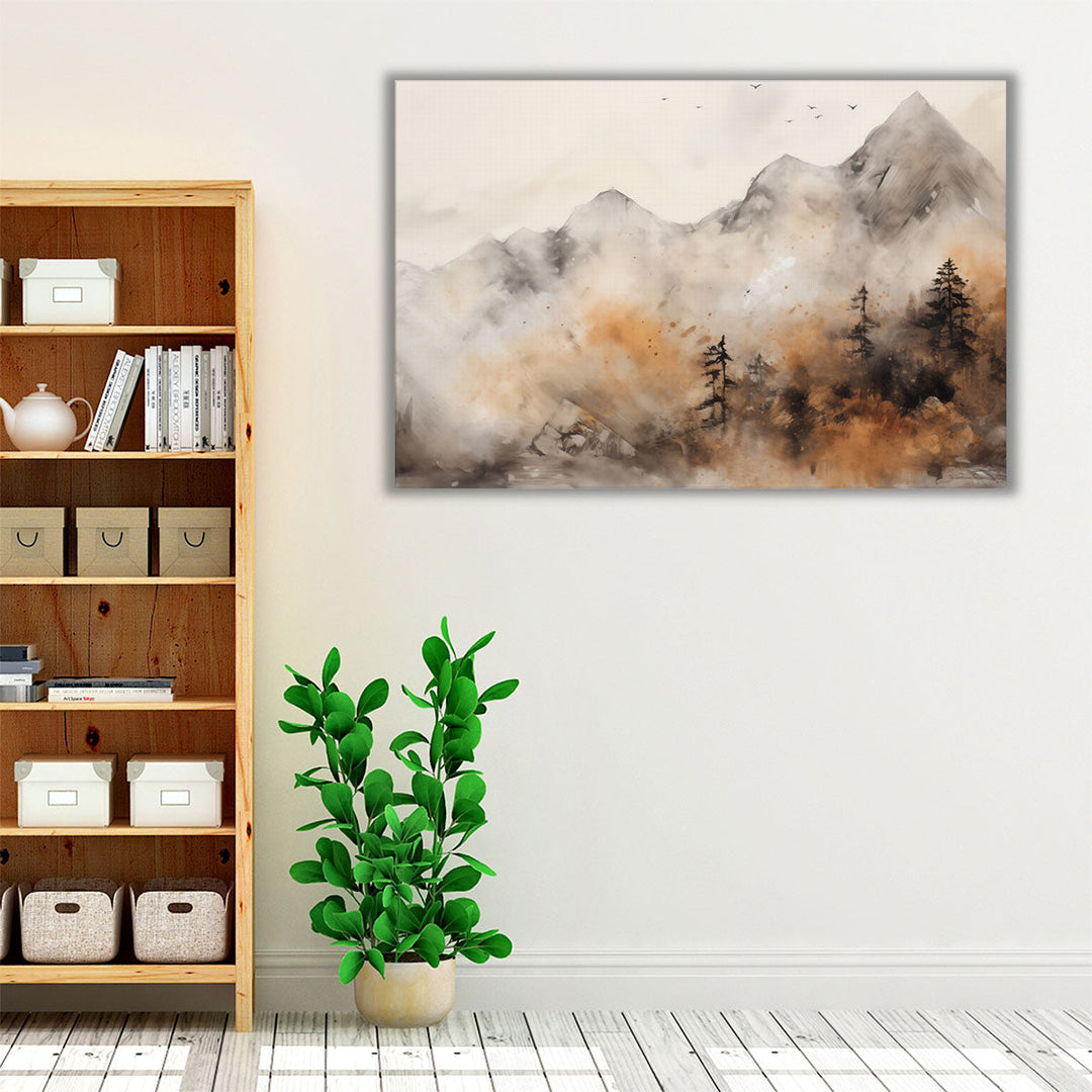 Earthy Peaks - Canvas Print Wall Art