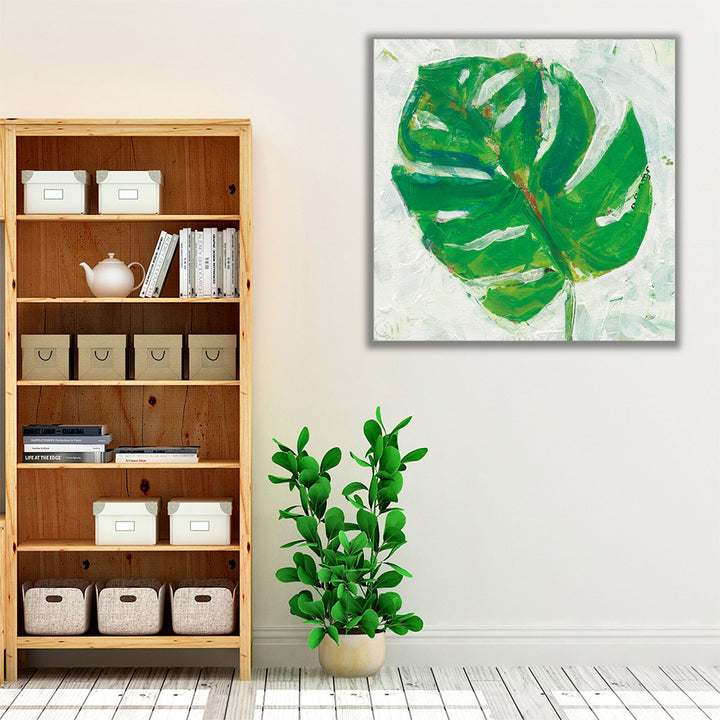 Single Leaf Play II - Canvas Print Wall Art