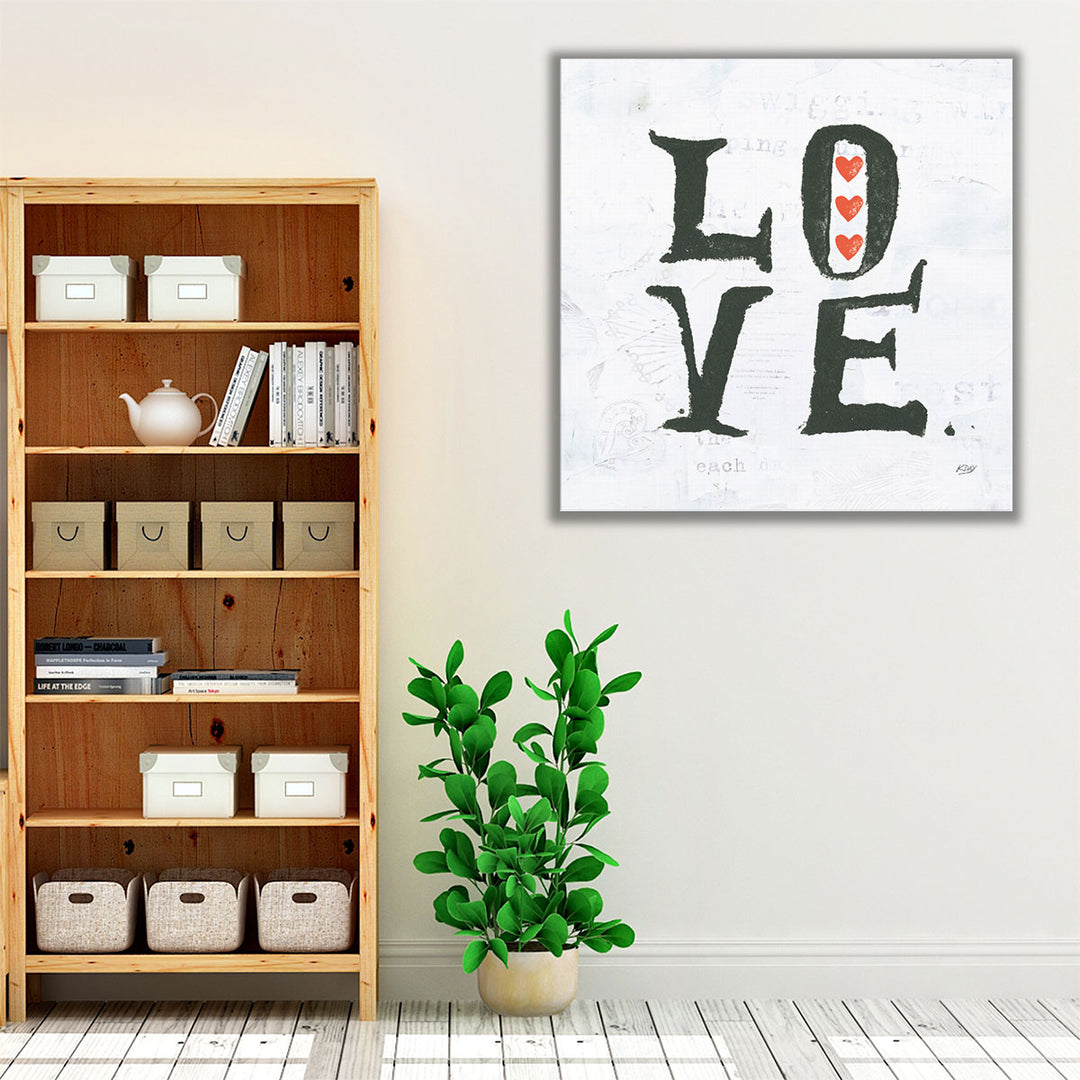 Love Black and White - Canvas Print Wall Art