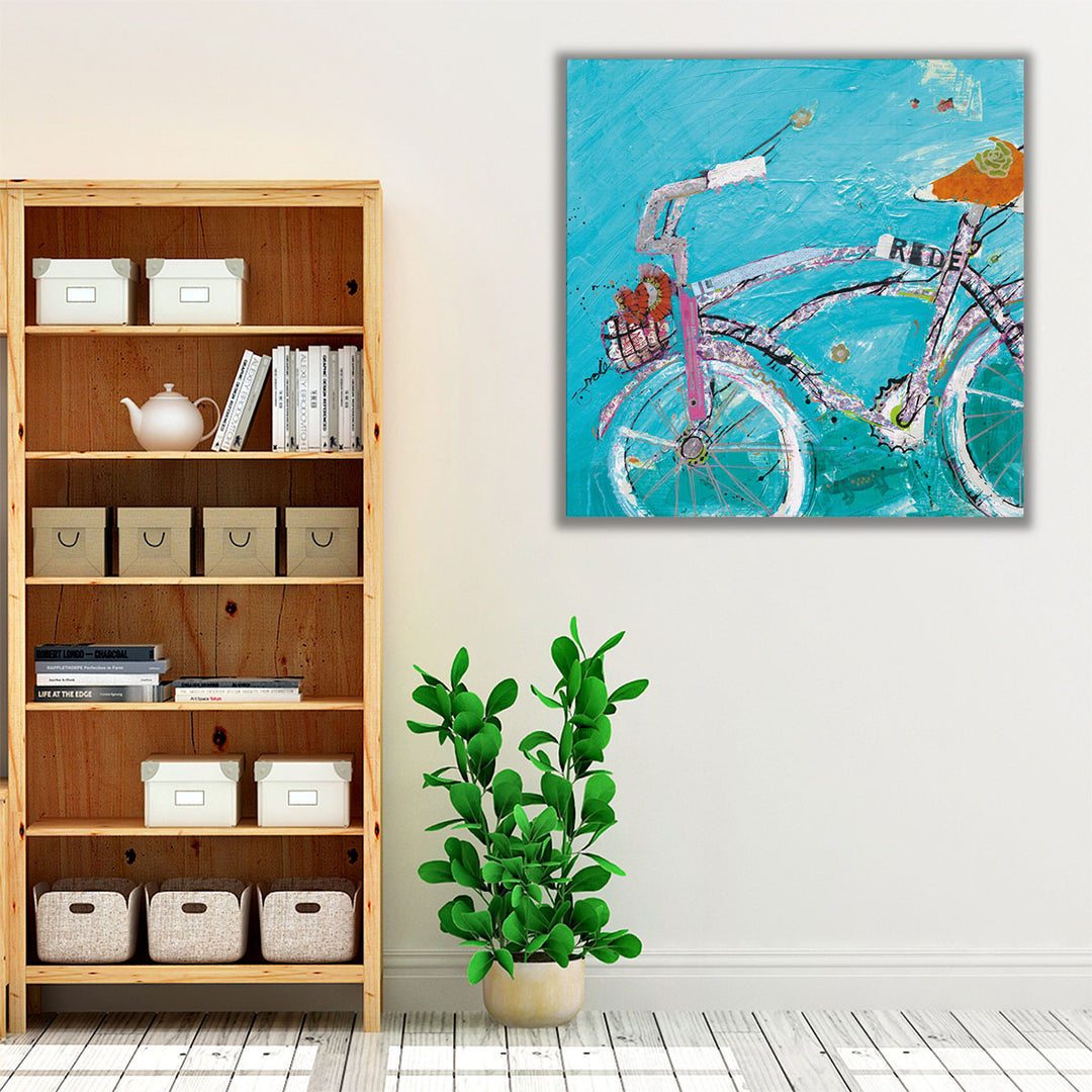 Ride Blue Pink - Canvas Print Wall Art