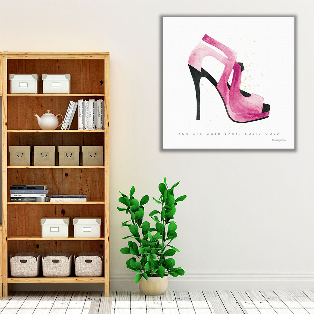 Glitz and Glam VII Pink - Canvas Print Wall Art