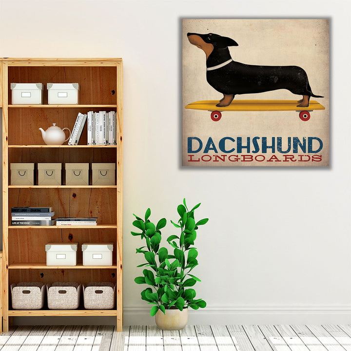 Dachshund Longboards - Canvas Print Wall Art