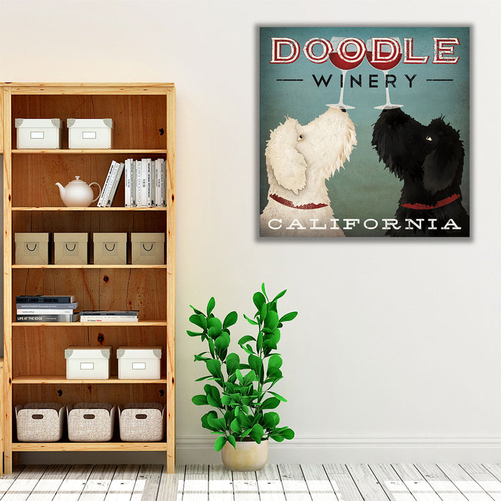 Doodle Wine - Canvas Print Wall Art