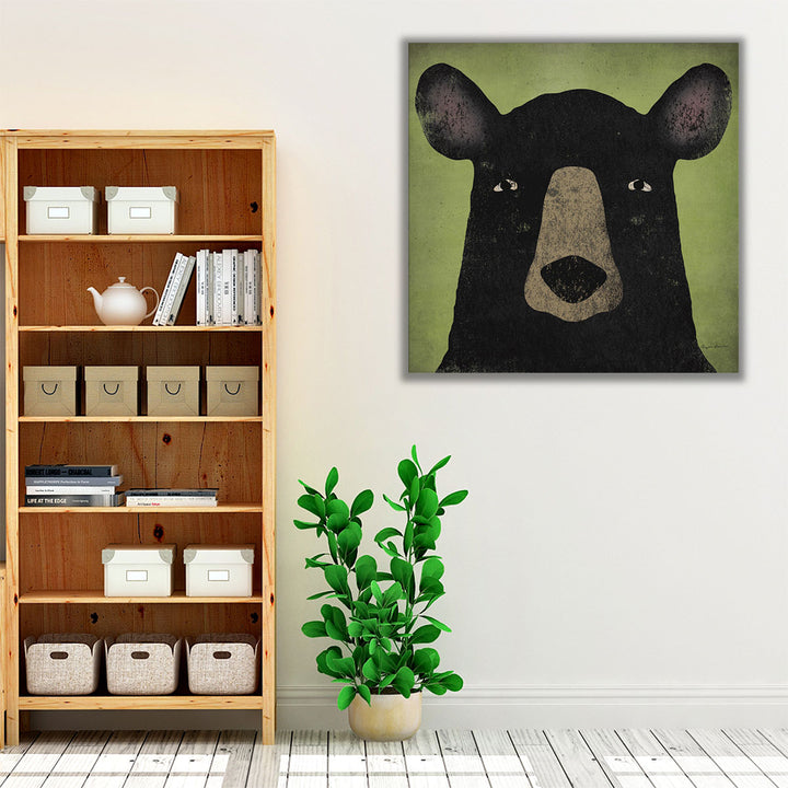 The Black Bear - Canvas Print Wall Art