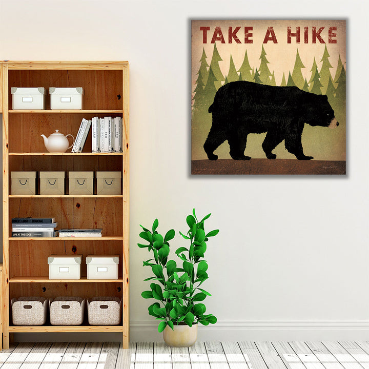 Take a Hike Black Bear - Canvas Print Wall Art