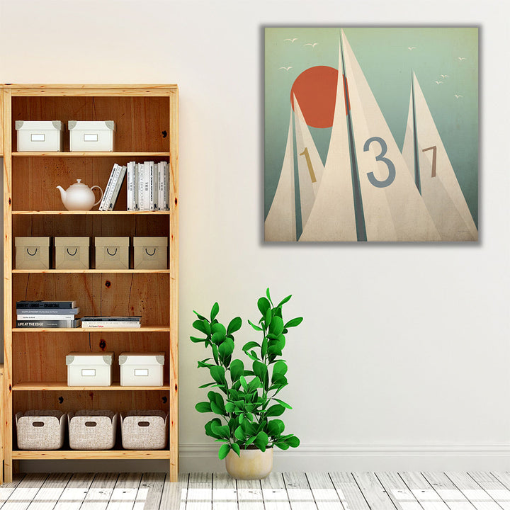 Sails VII with Sun - Canvas Print Wall Art