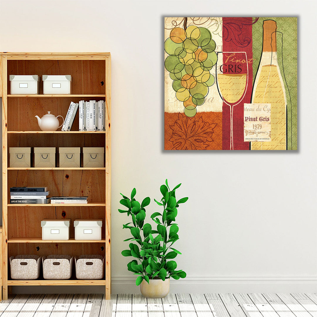 Wine and Grapes II - Canvas Print Wall Art