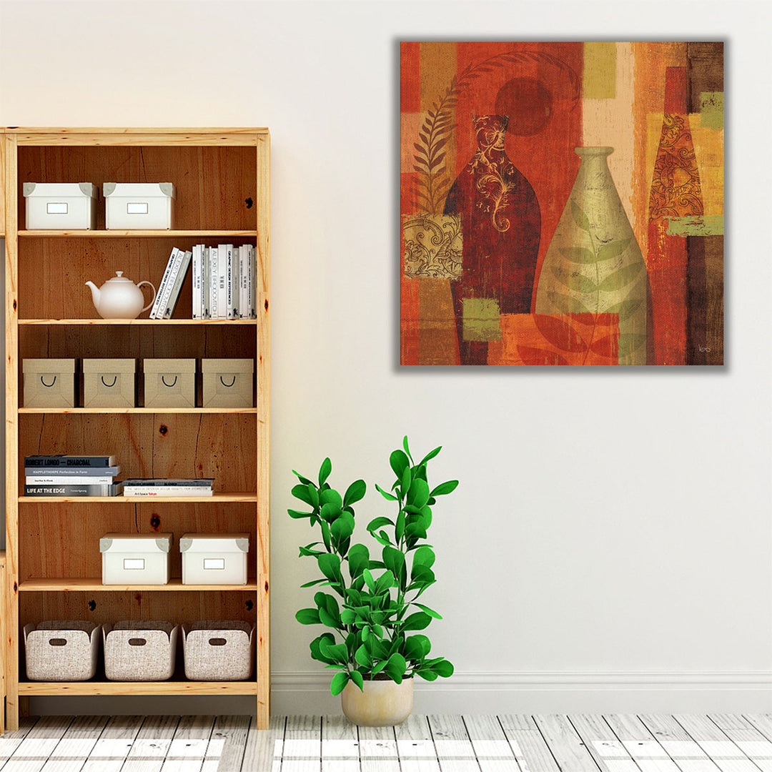 Mosaic Vases II - Canvas Print Wall Art