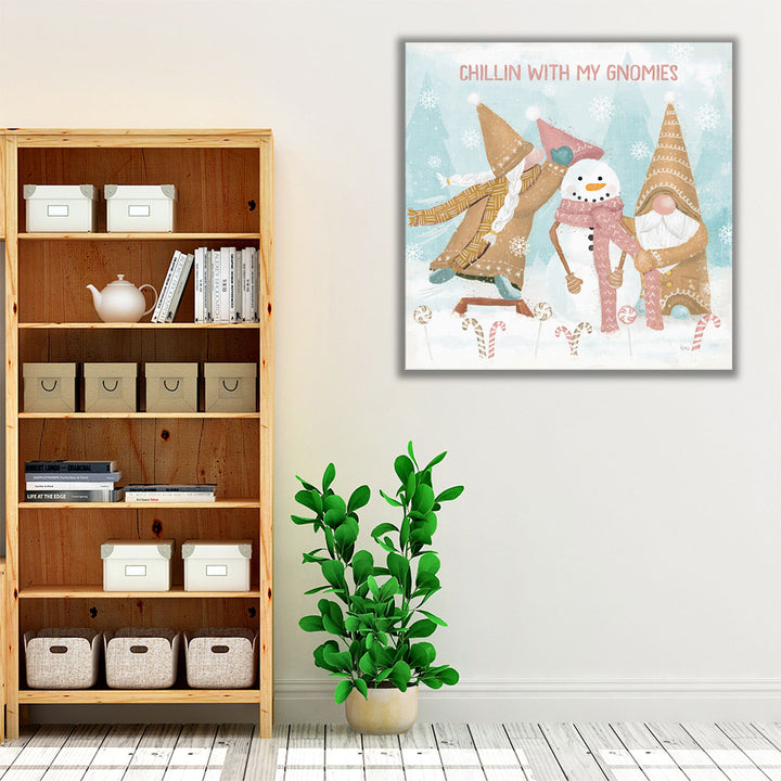 Gnome Sweet Gnome IV Blush - Canvas Print Wall Art