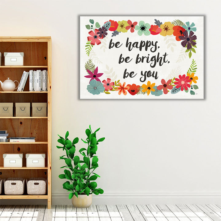 Words and Petals I - Canvas Print Wall Art