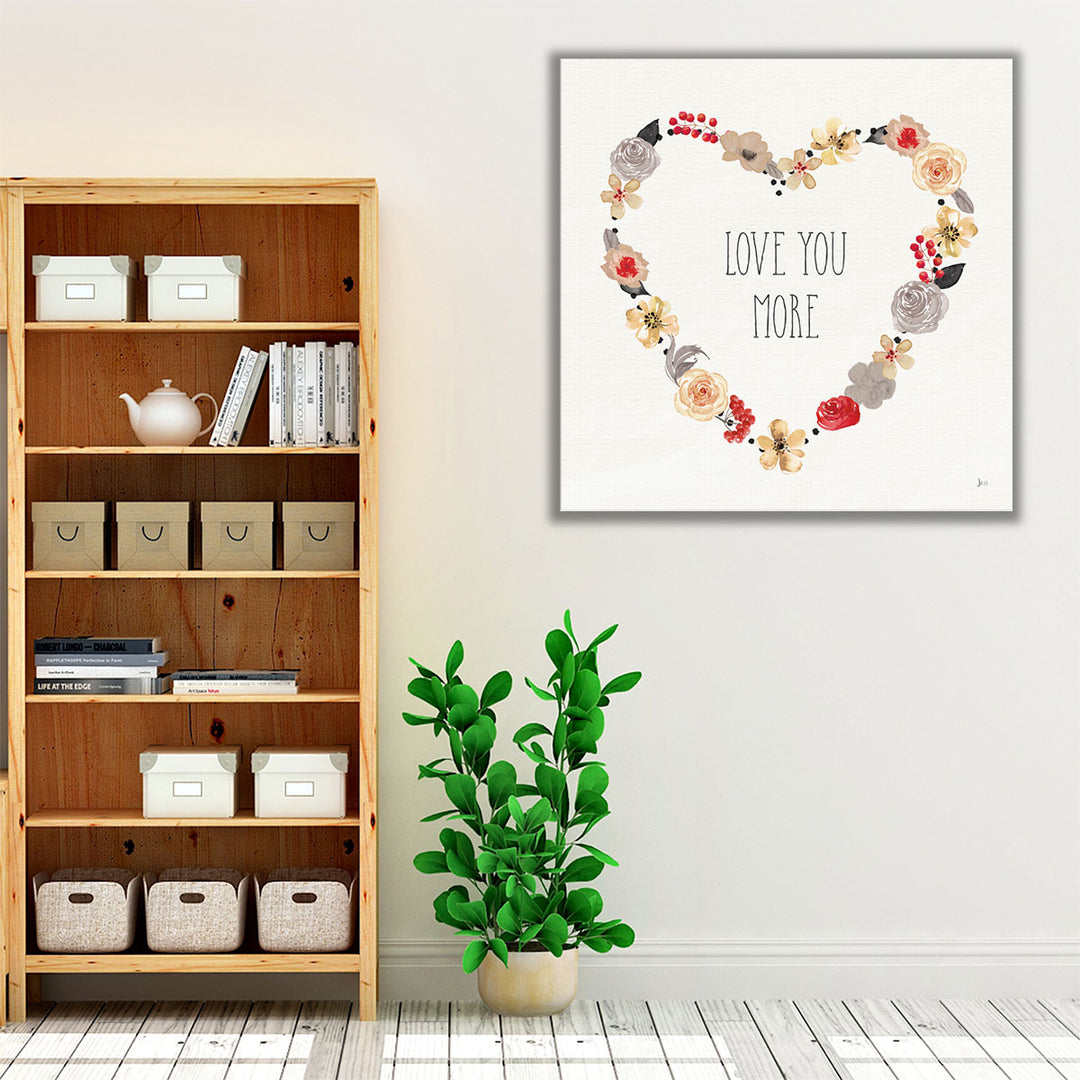 Love You More I - Canvas Print Wall Art