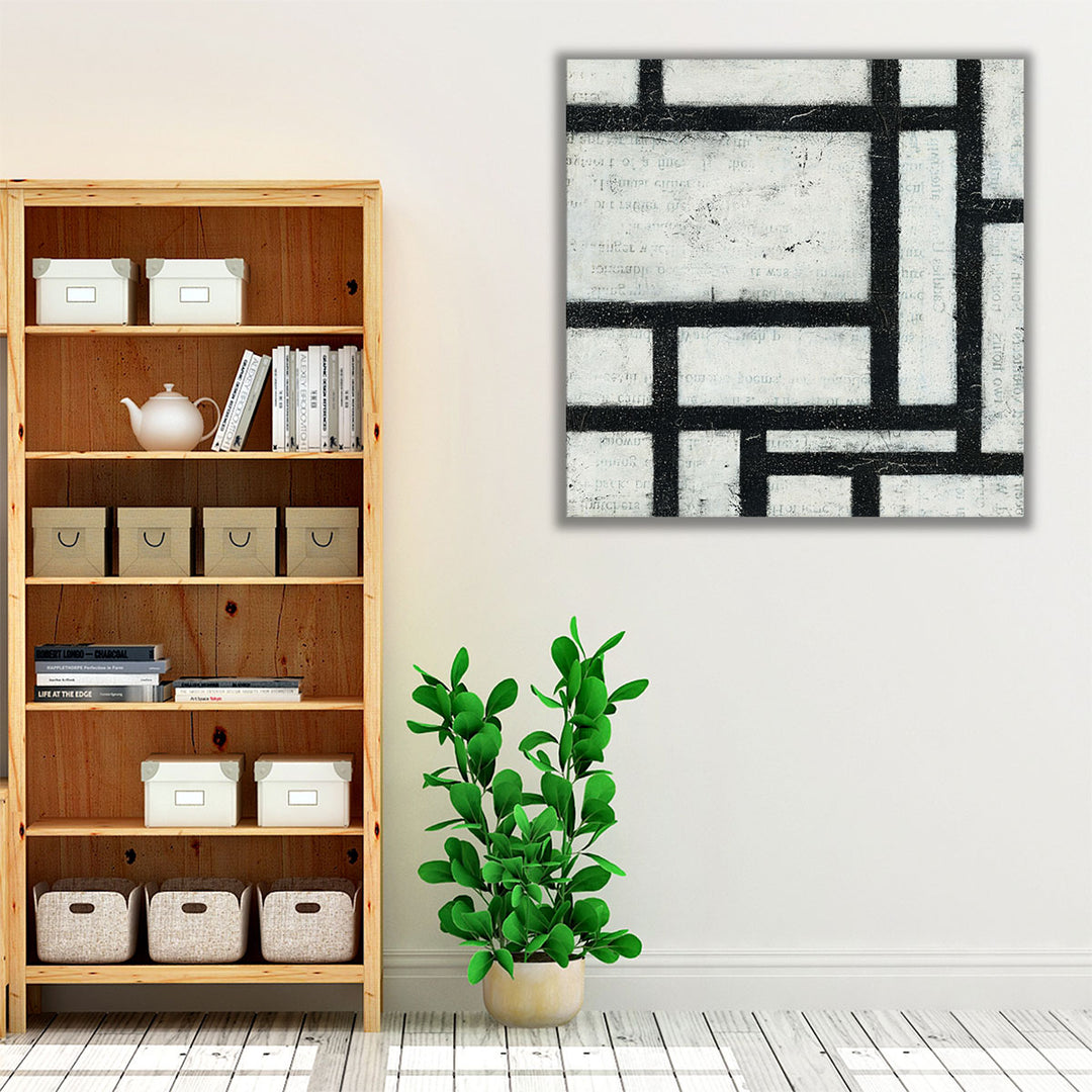 Labyrinth II Black and White - Canvas Print Wall Art