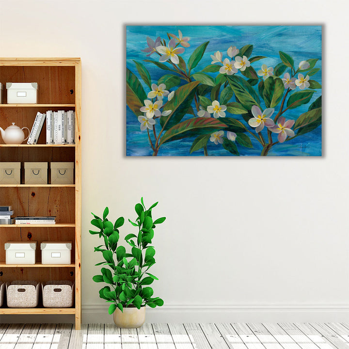 Oceanside Plumeria - Canvas Print Wall Art