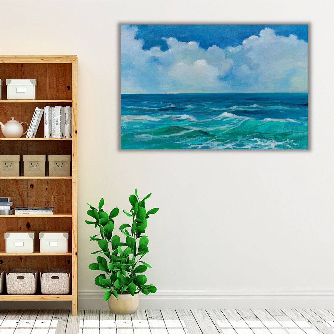 Emerald Wave - Canvas Print Wall Art